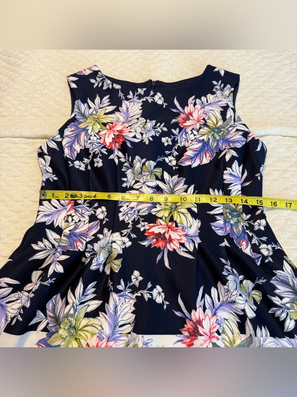 Roz & Ali Floral Midi Dress Women’s Size 6 Vibrant Pockets Brunch Altered? - Picture 12 of 16